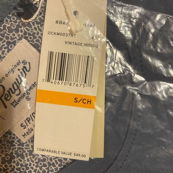 PENGUIN - Floral Pocket Tee in Vintage Indigo - Crewneck Pocket Tee - Picture 8 of 9